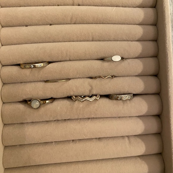 Waves Silver ring stack - Picture 2 of 2